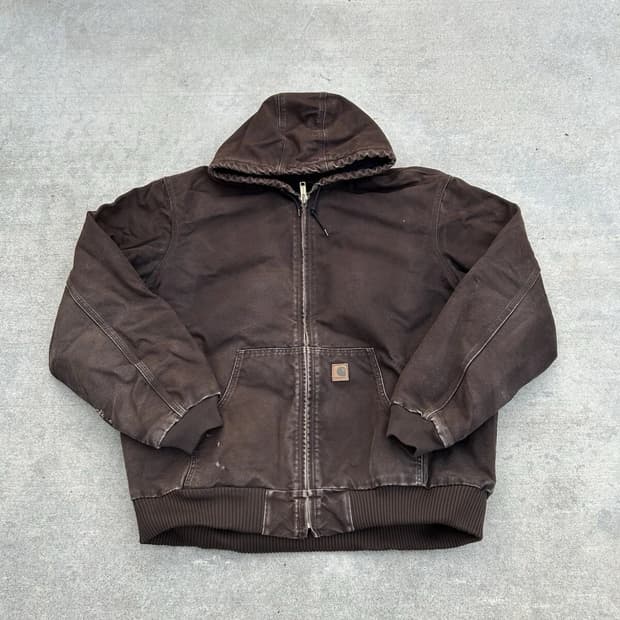 칼하트 J130 후드 자켓 브라운 2XL