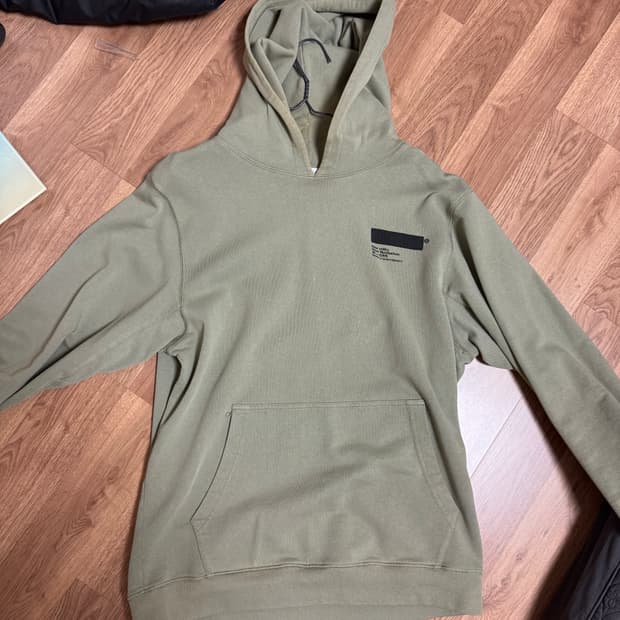 아픽스 로고 후드티 L 그린