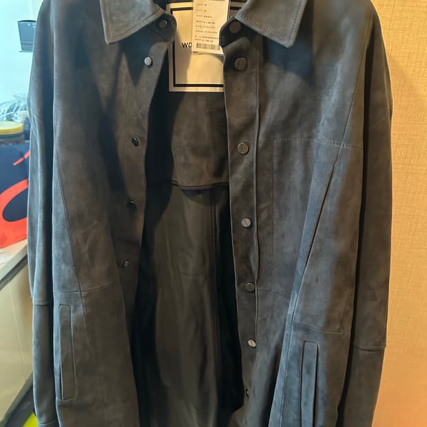 [52] 우영미 스웨이드 셔츠 자켓 네이비