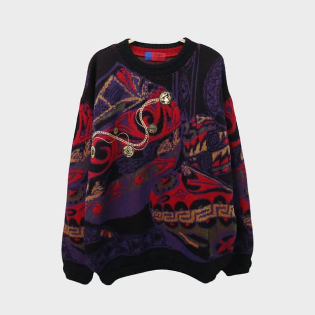 UNGARO HOMME 울 혼방 패턴 니트 64273