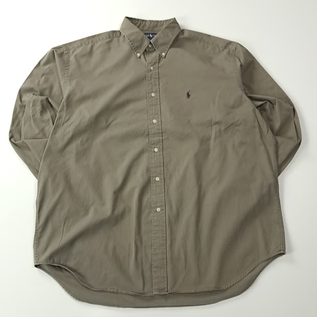 CA343 XL 폴로 블레이크 90s 미국판 올리브카키 셔츠 남방