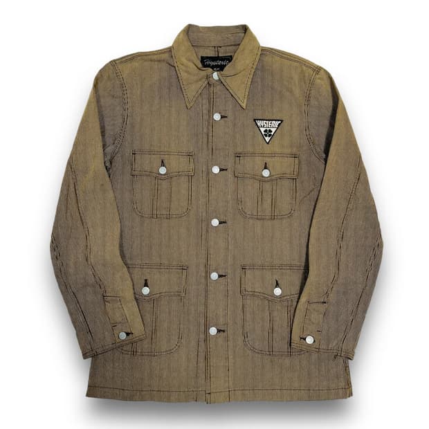 히스테릭 글래머 브라운 썬 페이딩 코튼 워크 자켓