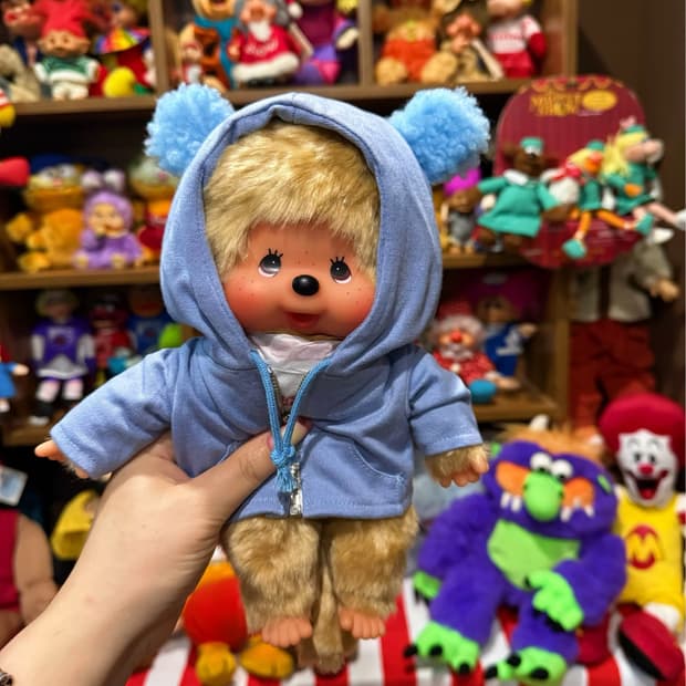 희귀 몬치치 브라운 곰돌이 후드 인형