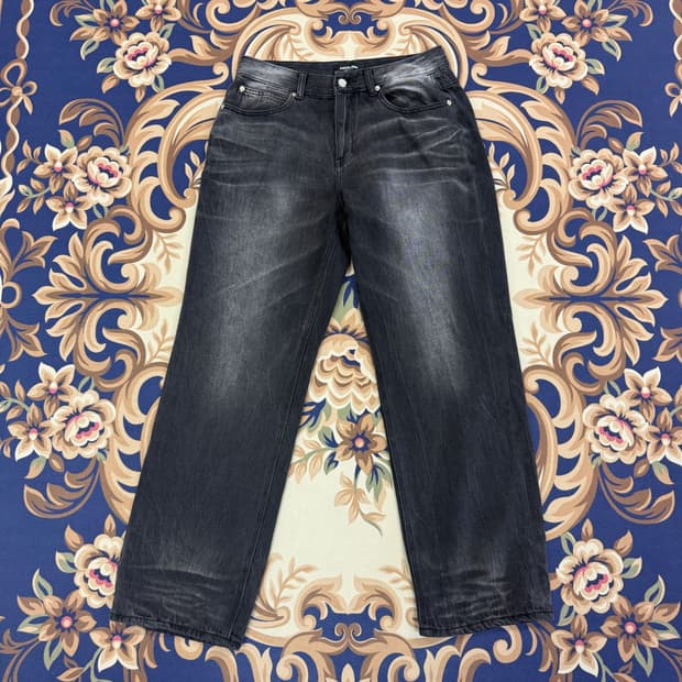 (46)페이탈리즘 FATALISM 흑청 와이드데님팬츠