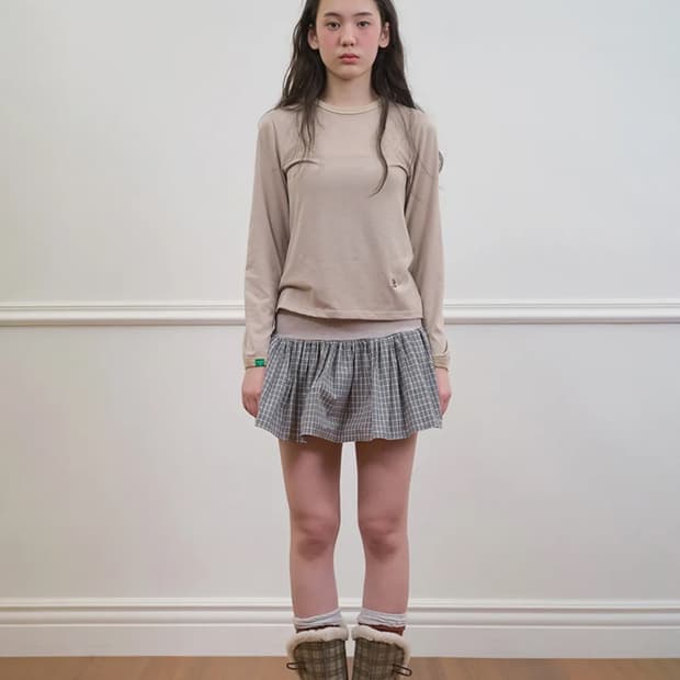 노컨텐츠 체크 미니스커트