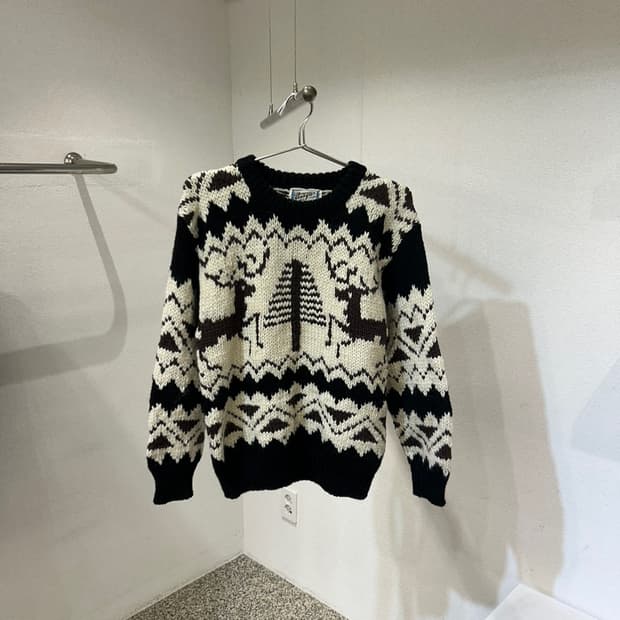 Hand made 코위찬 노르딕 니트스웨터
