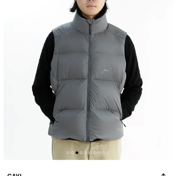 케일 패딩 베스트 회색 large