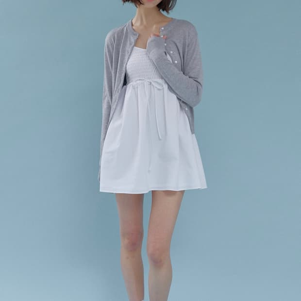 헤더먼트 moss button cardigan