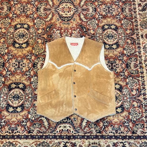 80's 빈티지 리바이스 오렌지탭 쉐르파 베스트 "XL" (461)