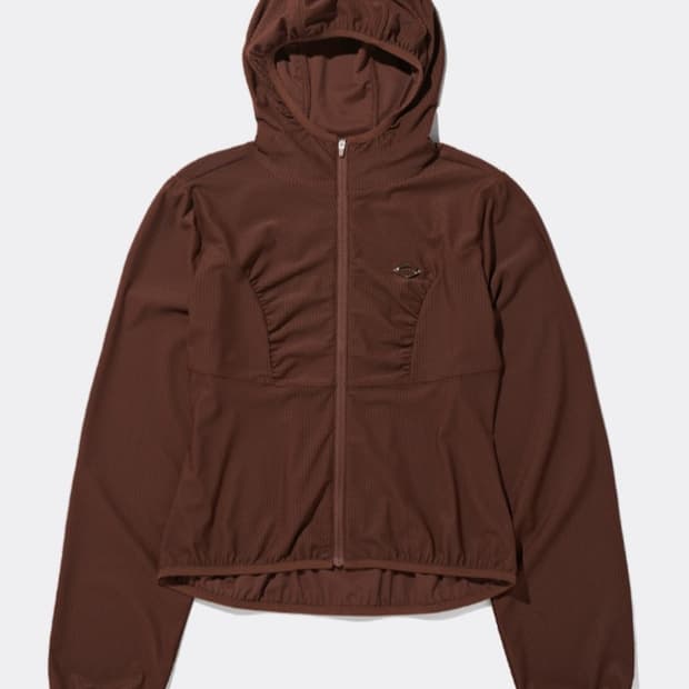 Mschf hooded waffld zip-up - S size