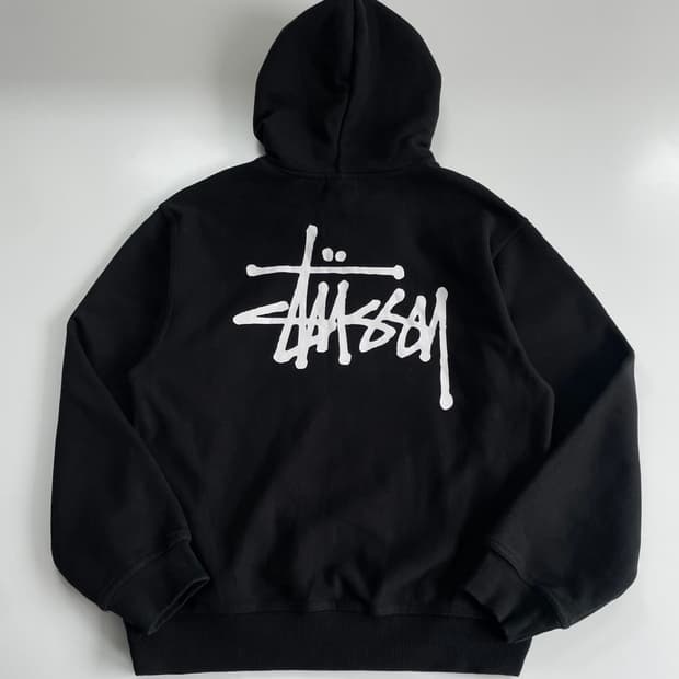 Stussy  스투시 스탁 로고 블랙 후드티