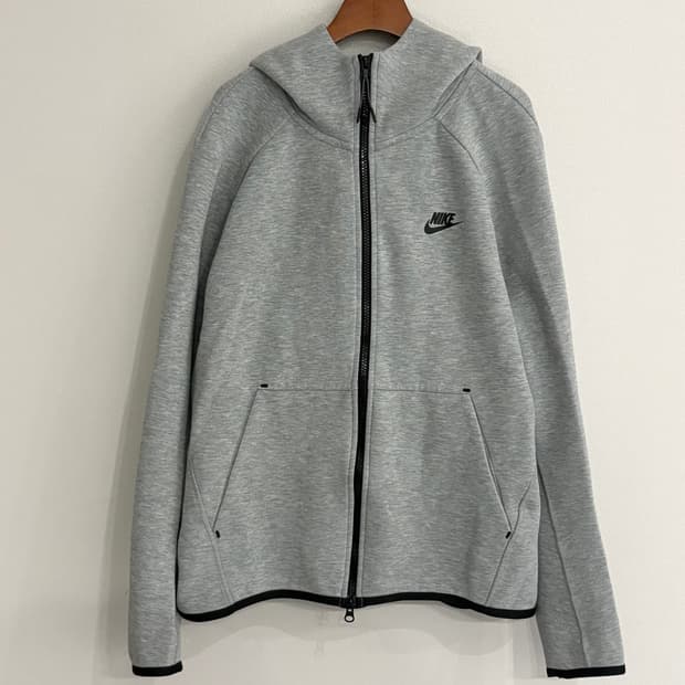 나이키 테크 플리스 풀집업 회색 XL