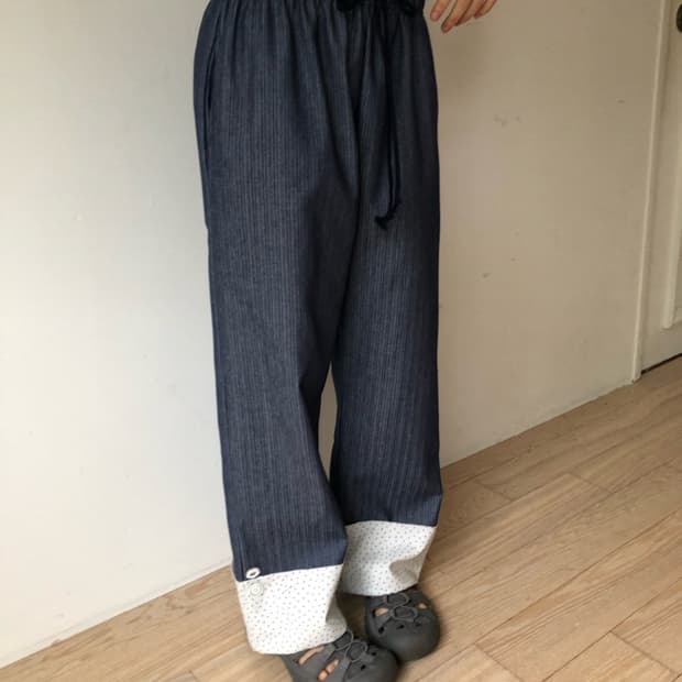 롤업 밴딩 바지