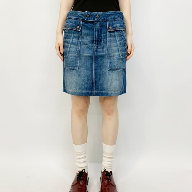 베네통 데님 스커트