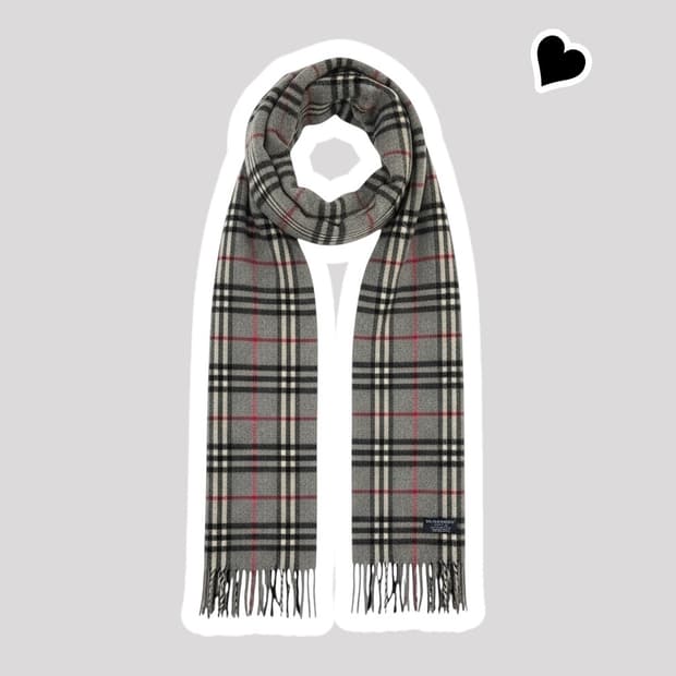 정품 버버리 노바체크 그레이 머플러