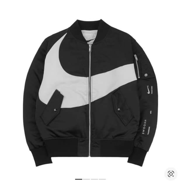 (정품) 나이키 스우시 양면 봄버 자켓 블랙 M