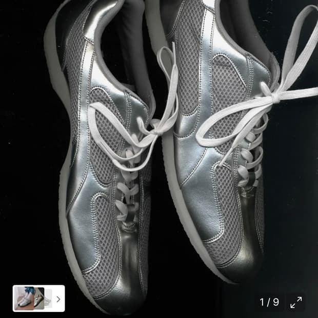 YASE 스파이더 레더 스니커즈 실버