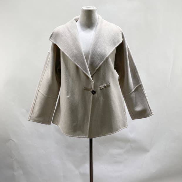 SJ와니 울 견 캐시미어 여성자켓 베이지 M 