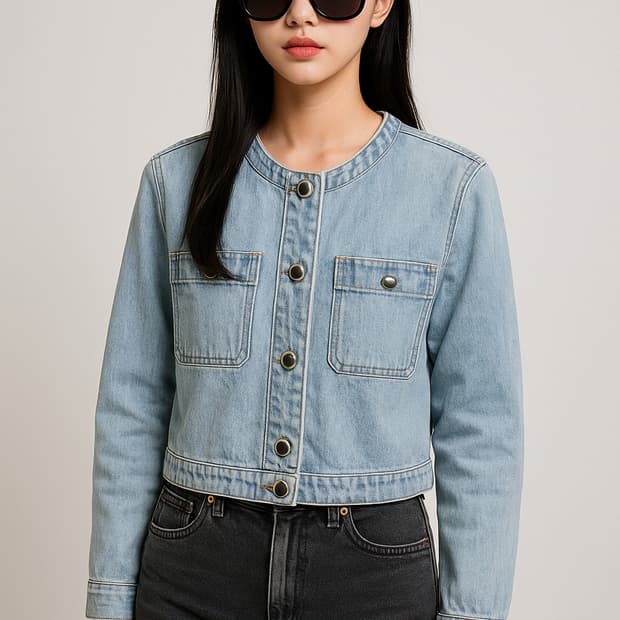 SISLEY. 여자 데님 자켓_44