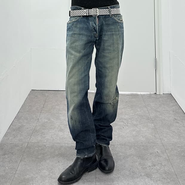 Dsquared2 Distressed Indigo Denim