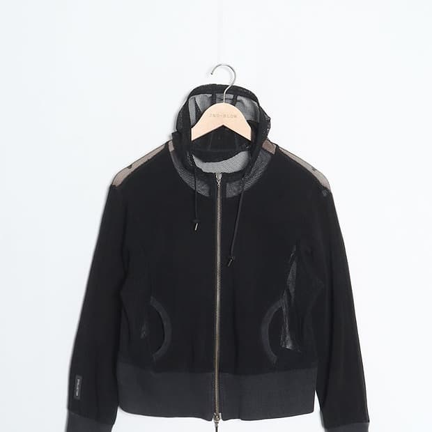 INTELLECTION Mesh Zip Hoodie