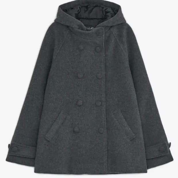 허그유어스킨 후드 하프 코트