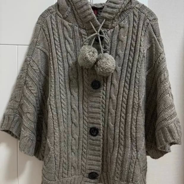 사와코 모리걸 빈티지 방울 케이프