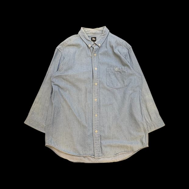 스투시 버튼다운 데님 셔츠
