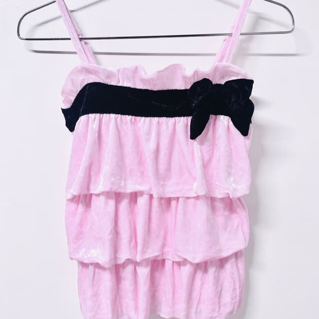 트랄라라 리본 핑크 나시 히메갸루 히메카지 로걀 핀터깔 리즈리사