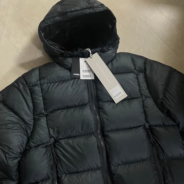 새상품(L)언어펙티드 24FW LS 후드 다운 점퍼 네이비