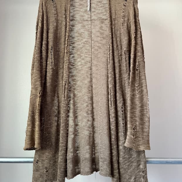 FIRST AID TO THE INJURED LINEN CARDIGAN