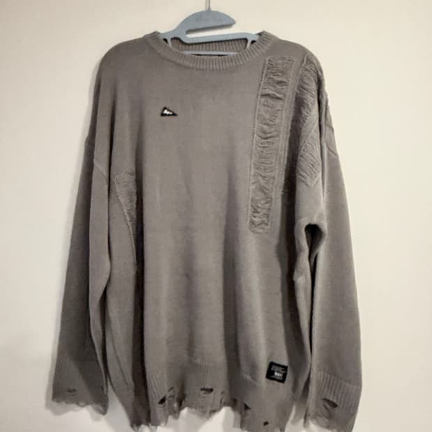 NAVY 디스트로이드 니트 