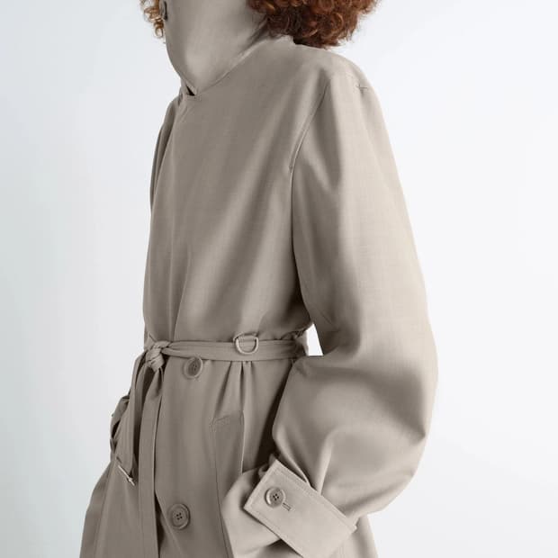 [32,34]르메르 25fw 트렌치 코트/Light taupe