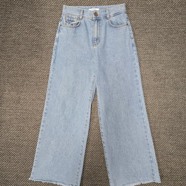 에고이스트 22ss 연청 데님 와이드 팬츠 청바지