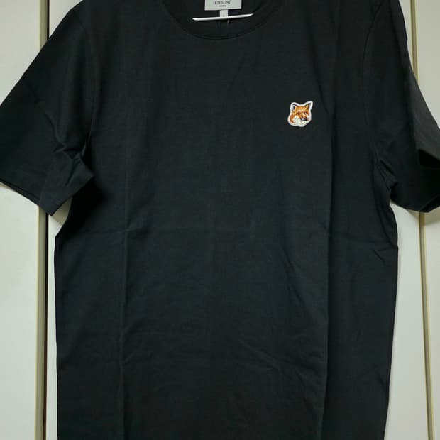 메종키츠네 반팔티셔츠 블랙 라지