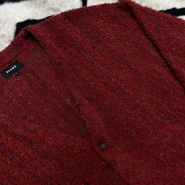 [L]빔즈 루즈핏 부클 니트 가디건