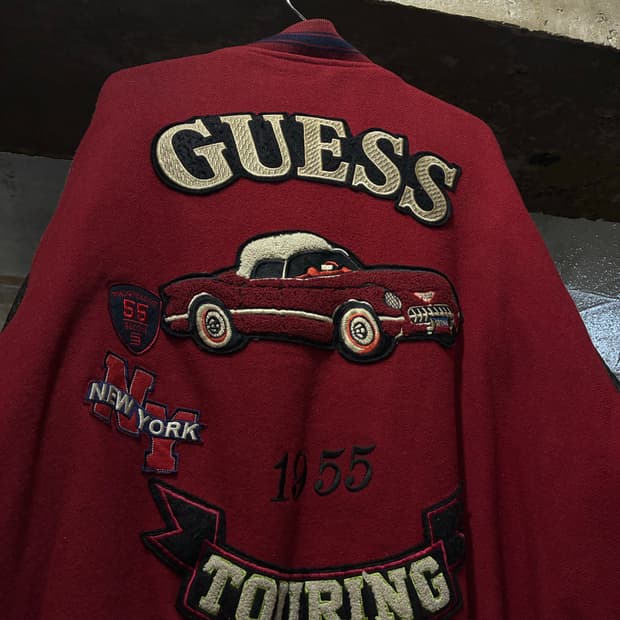90s Guess 게스 패치워크 바시티 