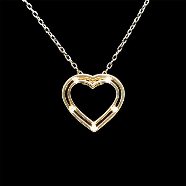 다미아니 벨에포크 쿠오레 하트 천연다이아 18K 옐로우골드 펜던트 목걸이