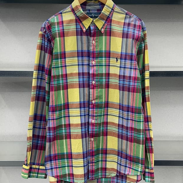 (XL)폴로 체크 셔츠-M1966
