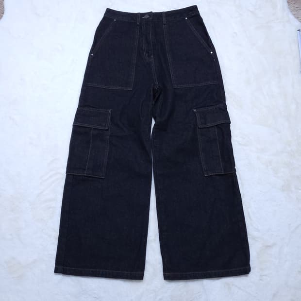톰보이 새제품 여성 데님카고바지 S 0310 뽀샤샤