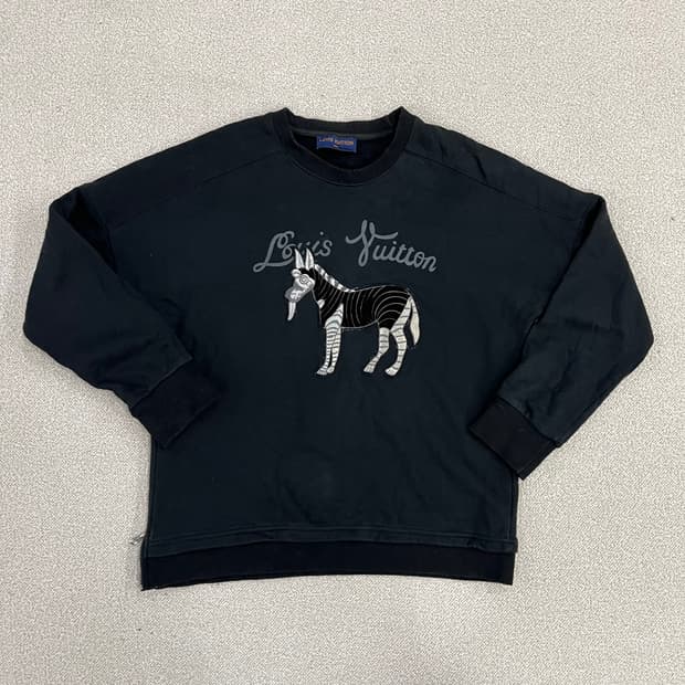 XL 고급 얼룩말 자수 맨투맨 0210M