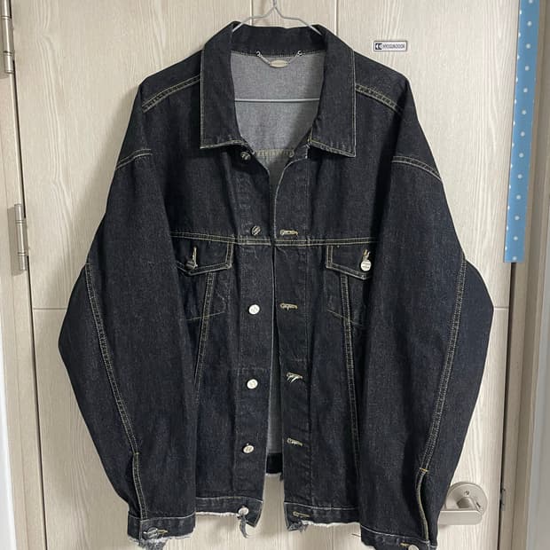 오버핏 데님 자켓