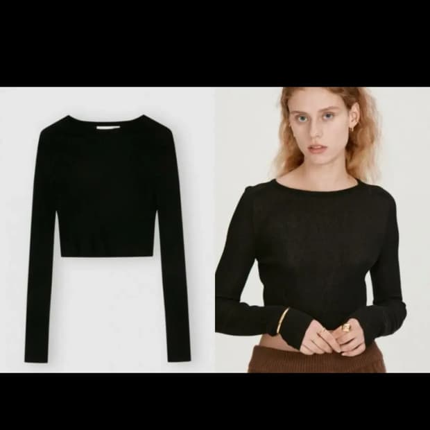 렉토 크롭탑 블랙