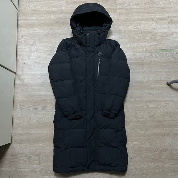 네파 여성 덕다운 로고 후드 롱패딩 점퍼 [블랙] XS/85