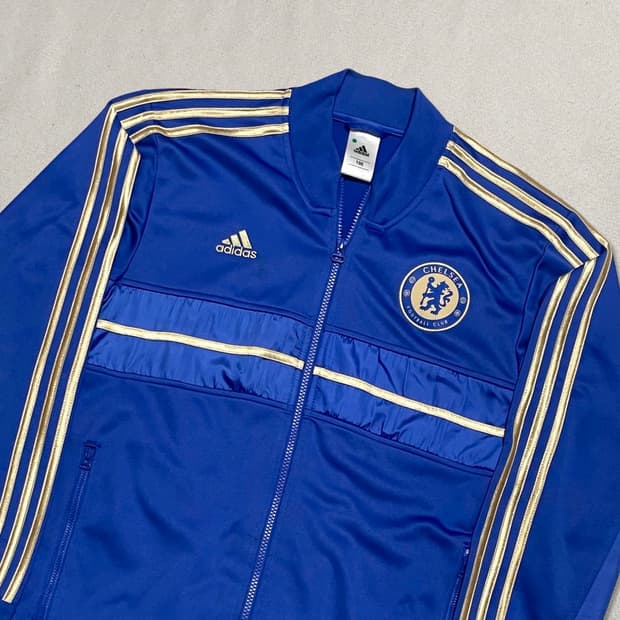 100 아디다스 첼시 골드라인 블루 트랙탑