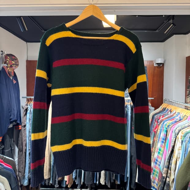 폴로랄프로렌 스트라이프 헤비 울니트 M