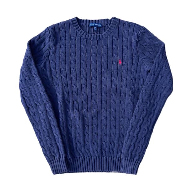 PRL cotton cable sweater
