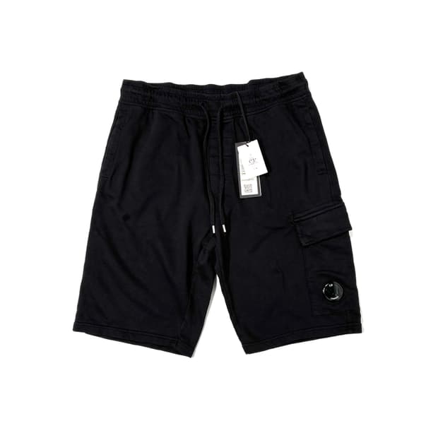 CP컴퍼니 라이트 플리스 스웨트 카고 반바지 버뮤다 팬츠 블랙 L사이즈