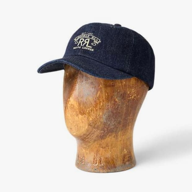 RRL 랜치 로고 데님 볼 캡