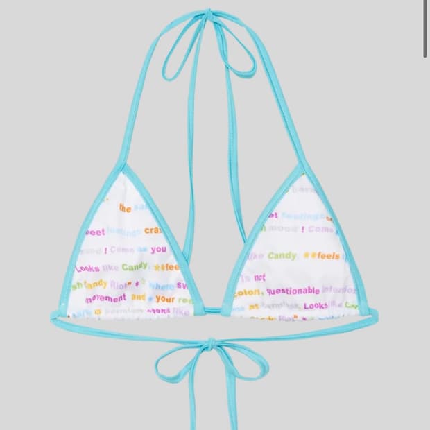 샵페어리 비키니 kitsch pattern bikini top